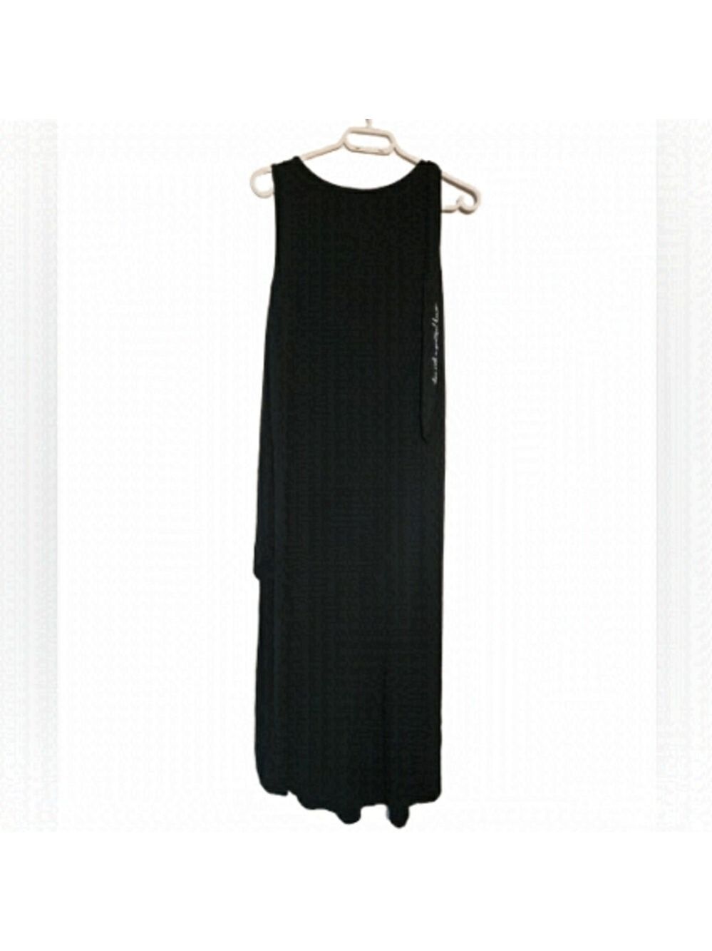The roster maxi cotton black sleeveless stretched dress size medium